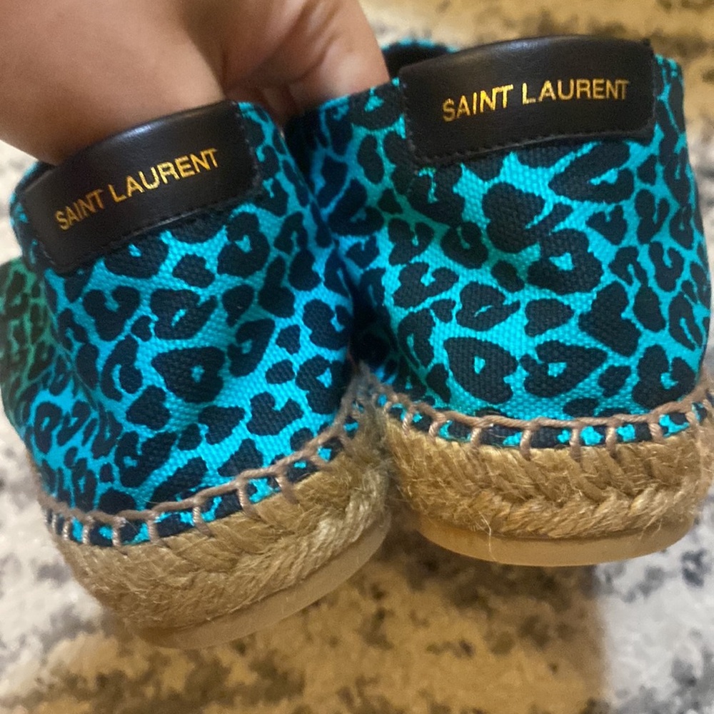 Saint Laurent Espadrille Slip On Signature Flats - Picture 6 of 8